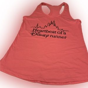 NEW Light Pink Women’s Racerback Tank “Heartbeat of a Disney Runner” Size Large